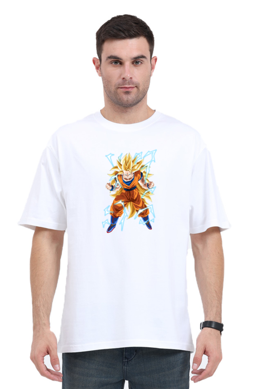 Goku Oversized White T-Shirts