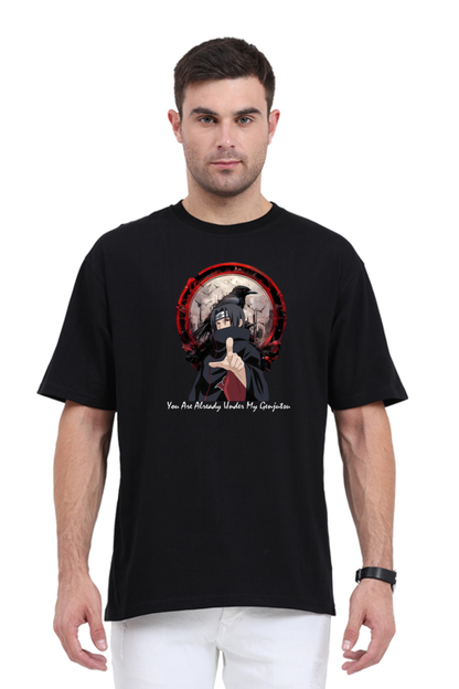 Naruto: Itachi Uchiha Oversized Black T-Shirts