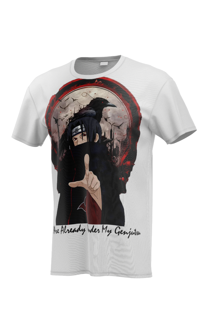 Naruto: Itachi Uchiha Oversized White T-Shirts