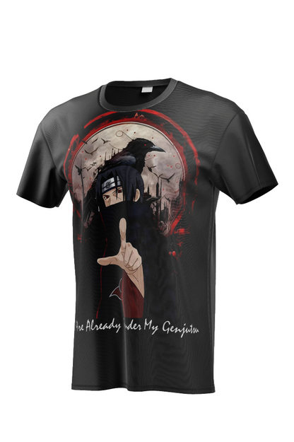 Naruto: Itachi Uchiha Oversized Black T-Shirts